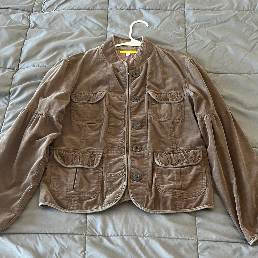 Lole ruched corduroy khaki jacket for Women